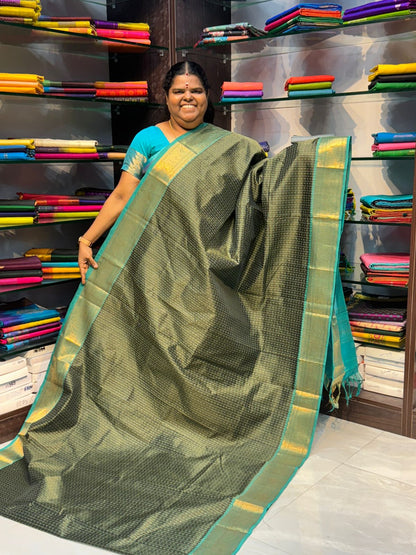 Pure Silk Cotton Saree - Lakshadeepam Design - VVPLD001