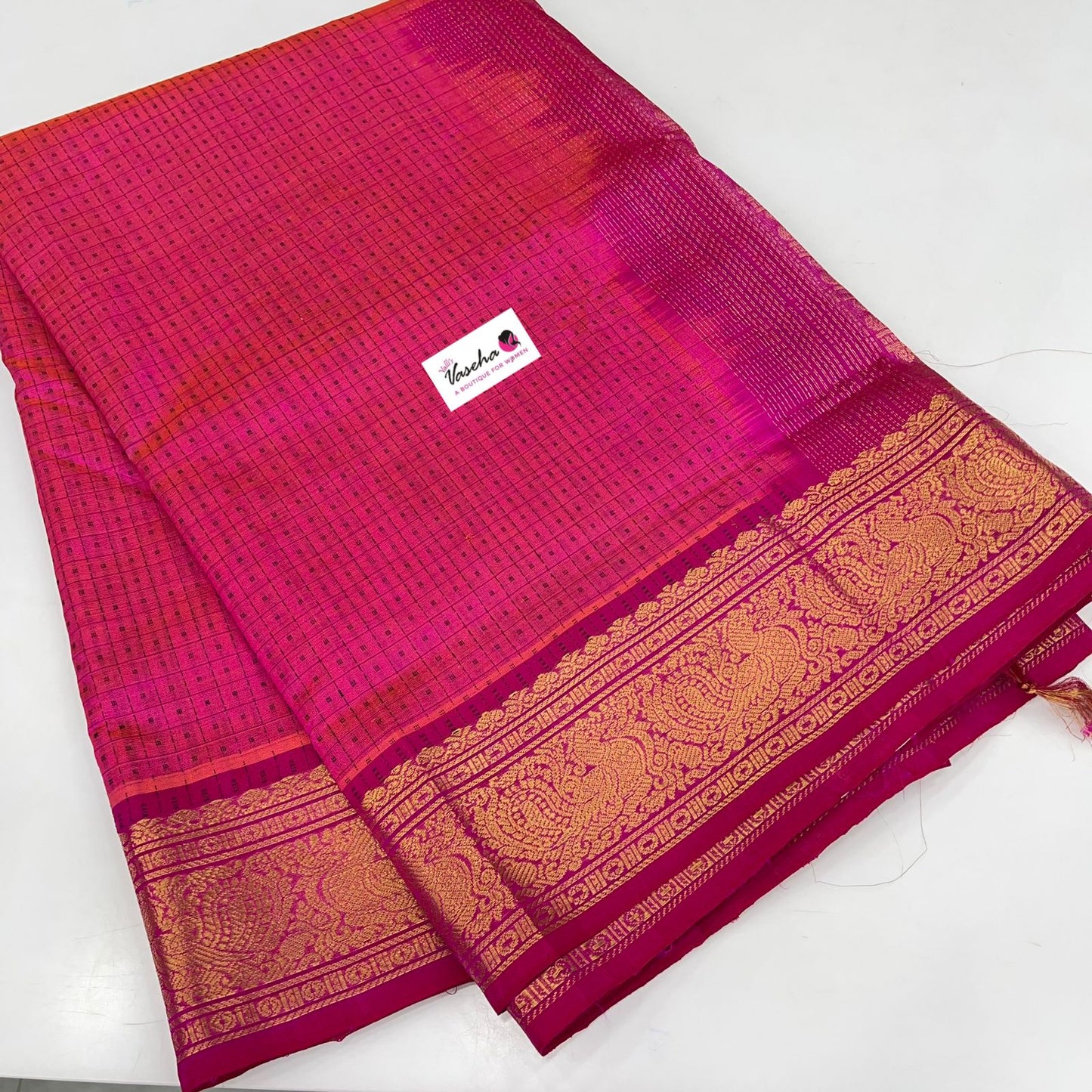 Pure Silk Cotton Saree - Lakshadeepam Design - VVPLD001