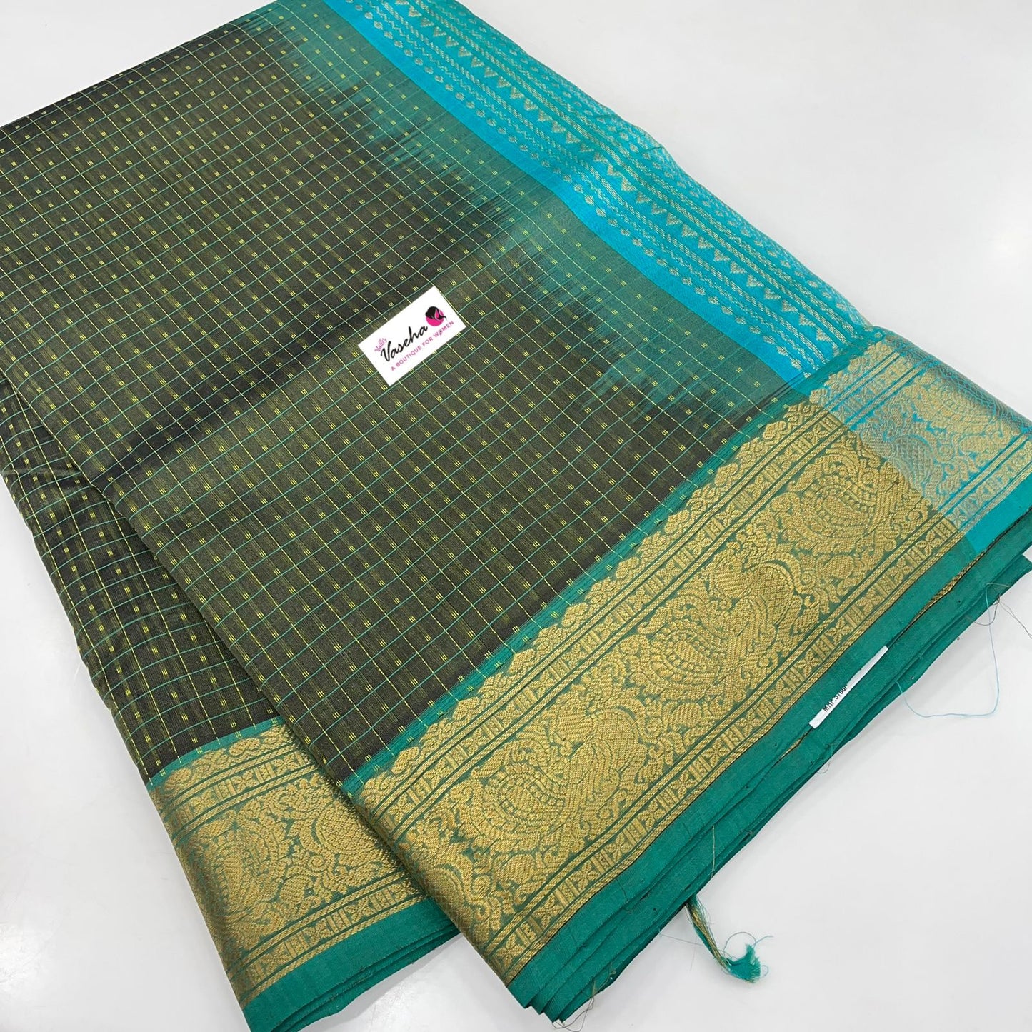 Pure Silk Cotton Saree - Lakshadeepam Design - VVPLD001