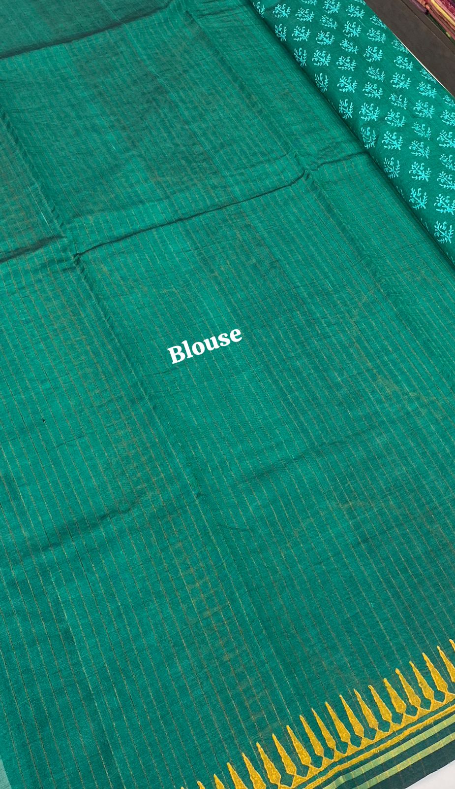 Pure Printed Silk Cotton Sarees - Sea Green Shade  - VVPSC001