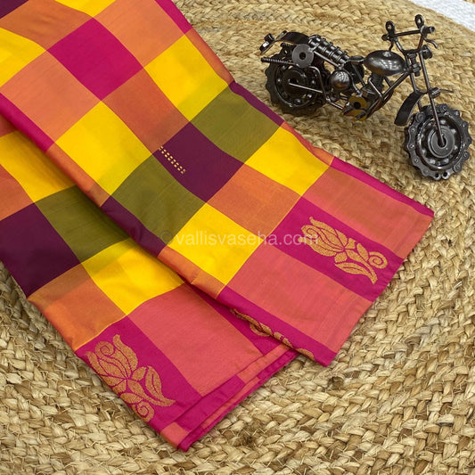 Pazhum Palamum checks  Semi silk sarees - VVSSS003