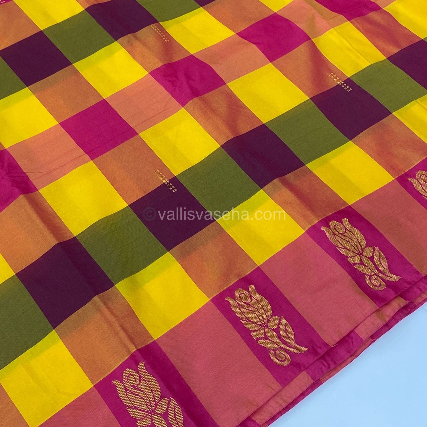 Pazhum Palamum checks  Semi silk sarees - VVSSS003