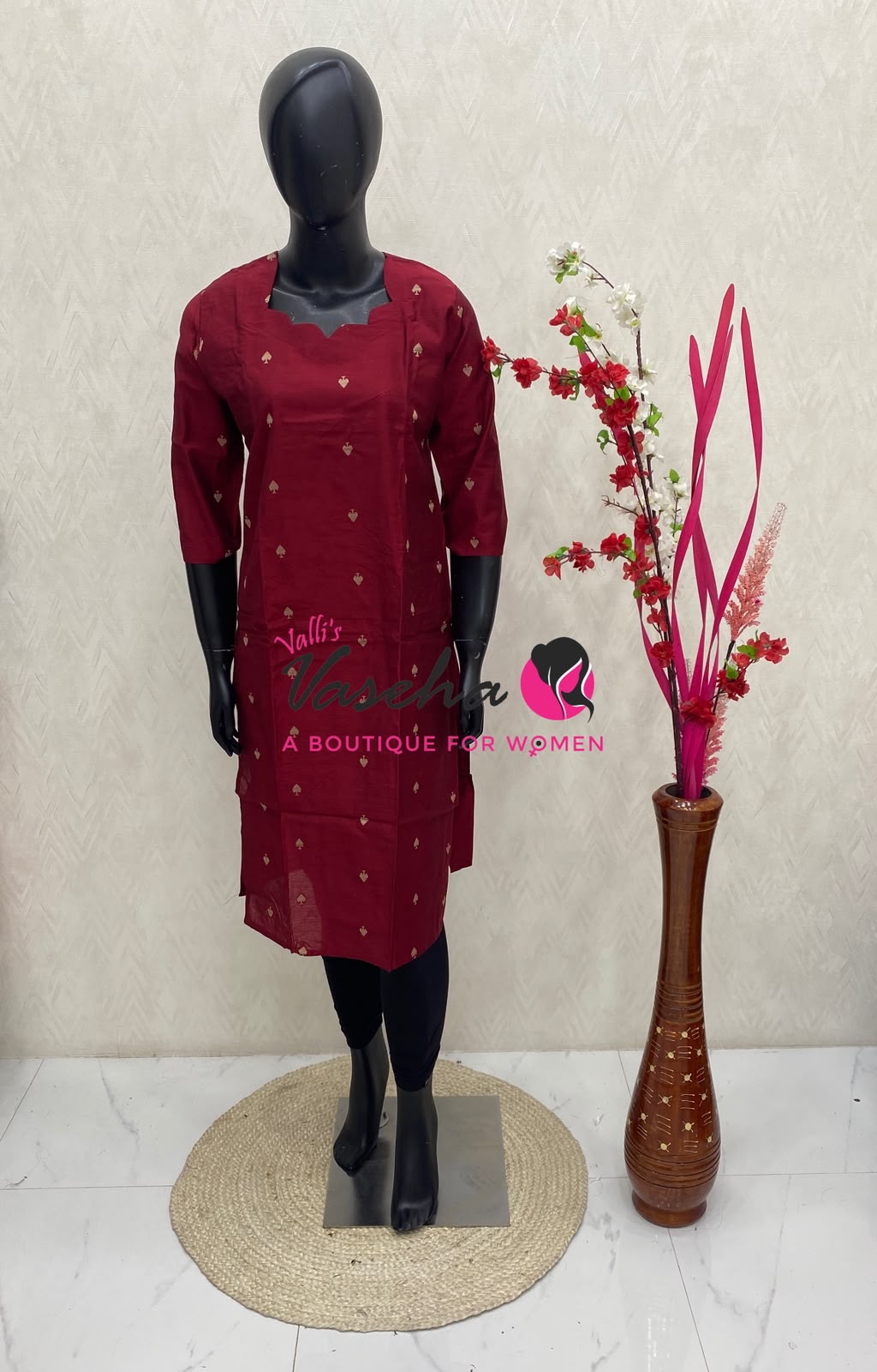 Ready Made - Semi Raw Silk - Kurti - VVSRK001