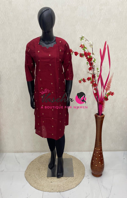 Ready Made - Semi Raw Silk - Kurti - VVSRK001