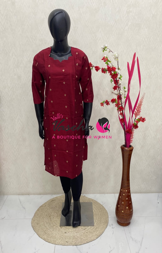 Ready Made - Semi Raw Silk - Kurti - VVSRK001