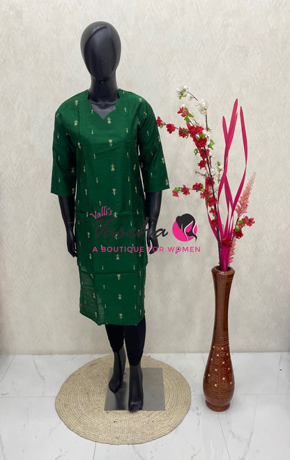Ready Made - Semi Raw Silk - Kurti - VVRKC006