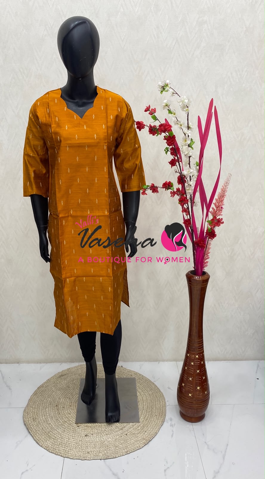 Ready Made - Semi Raw Silk - Kurti - VVSRK001