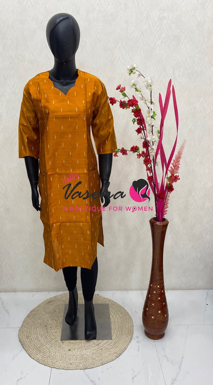 Ready Made - Semi Raw Silk - Kurti - VVSRK001