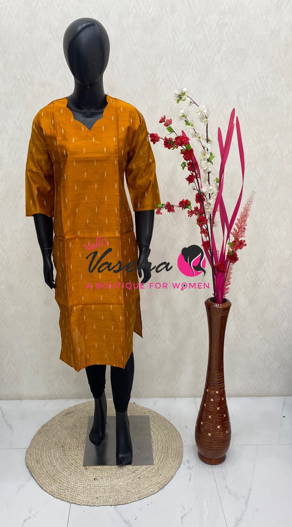 Ready Made - Semi Raw Silk - Kurti - VVSRK001