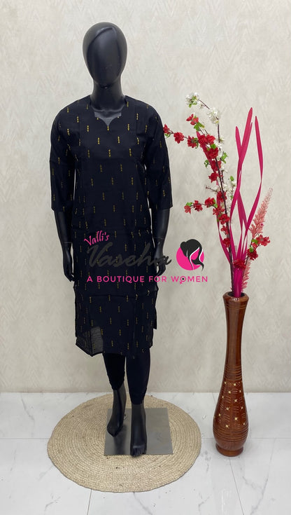 Ready Made - Semi Raw Silk - Kurti - VVSRK001