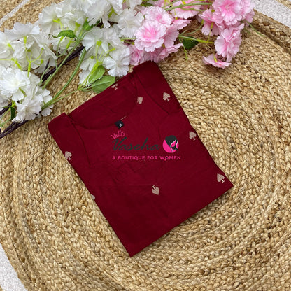 Ready Made - Semi Raw Silk - Kurti - VVSRK001
