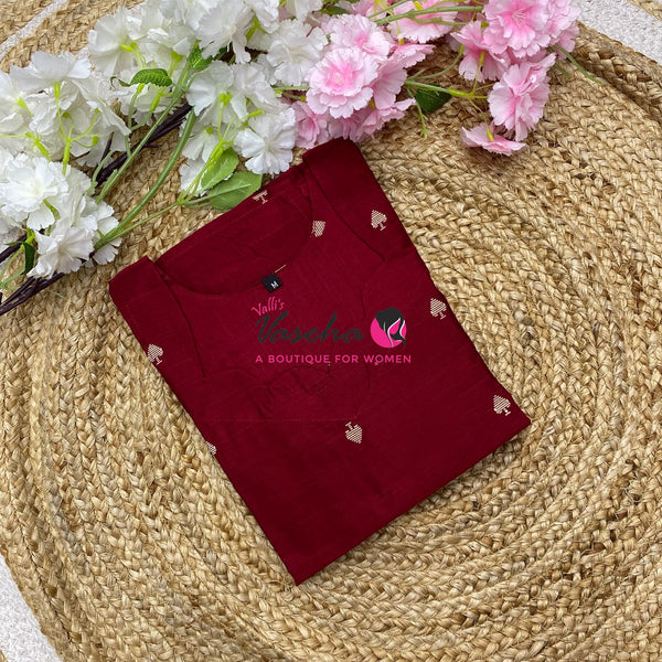 Ready Made - Semi Raw Silk - Kurti - VVSRK001