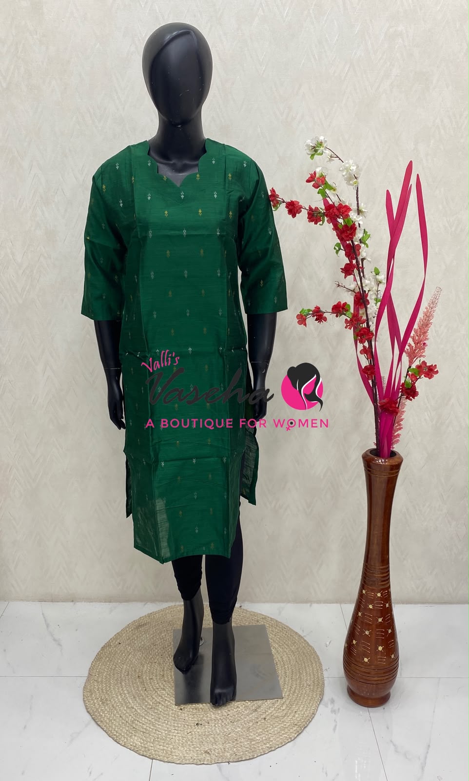 Ready Made - Semi Raw Silk - Kurti - VVSRK001