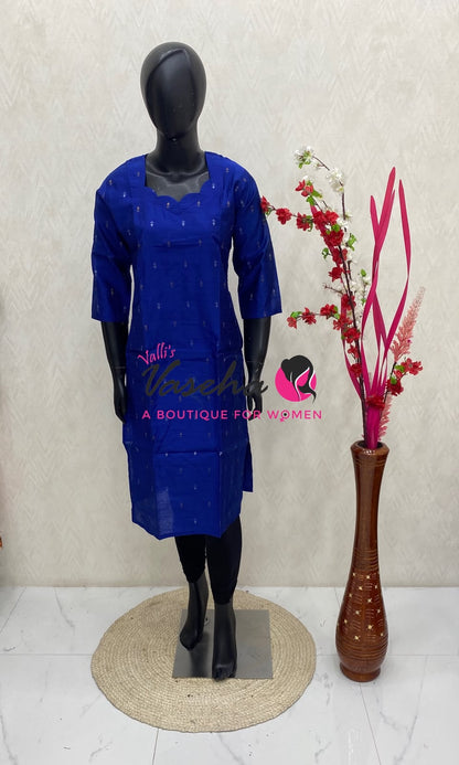 Ready Made - Semi Raw Silk - Kurti - VVSRK001