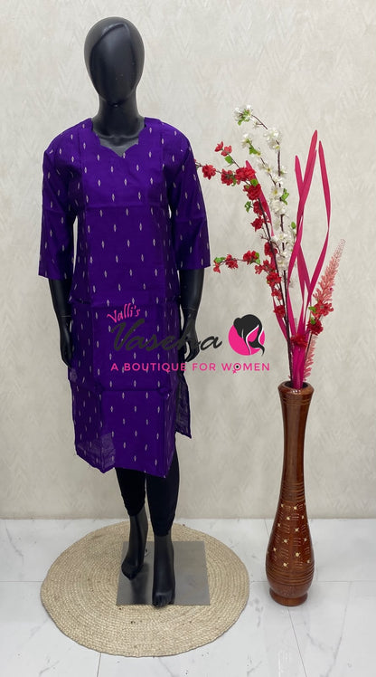 Ready Made - Semi Raw Silk - Kurti - VVSRK001