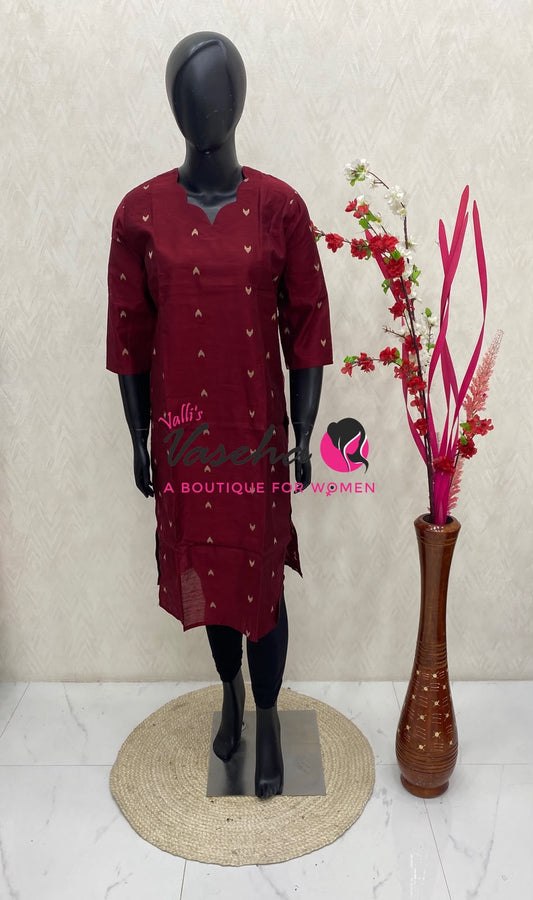 Ready Made - Semi Raw Silk - Kurti - VVSRK001