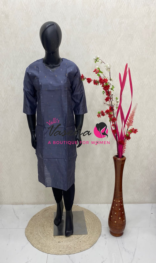 Ready Made - Semi Raw Silk - Kurti - VVSRK001