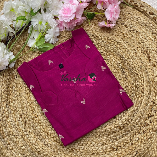 Ready Made - Semi Raw Silk - Kurti - VVSRK001
